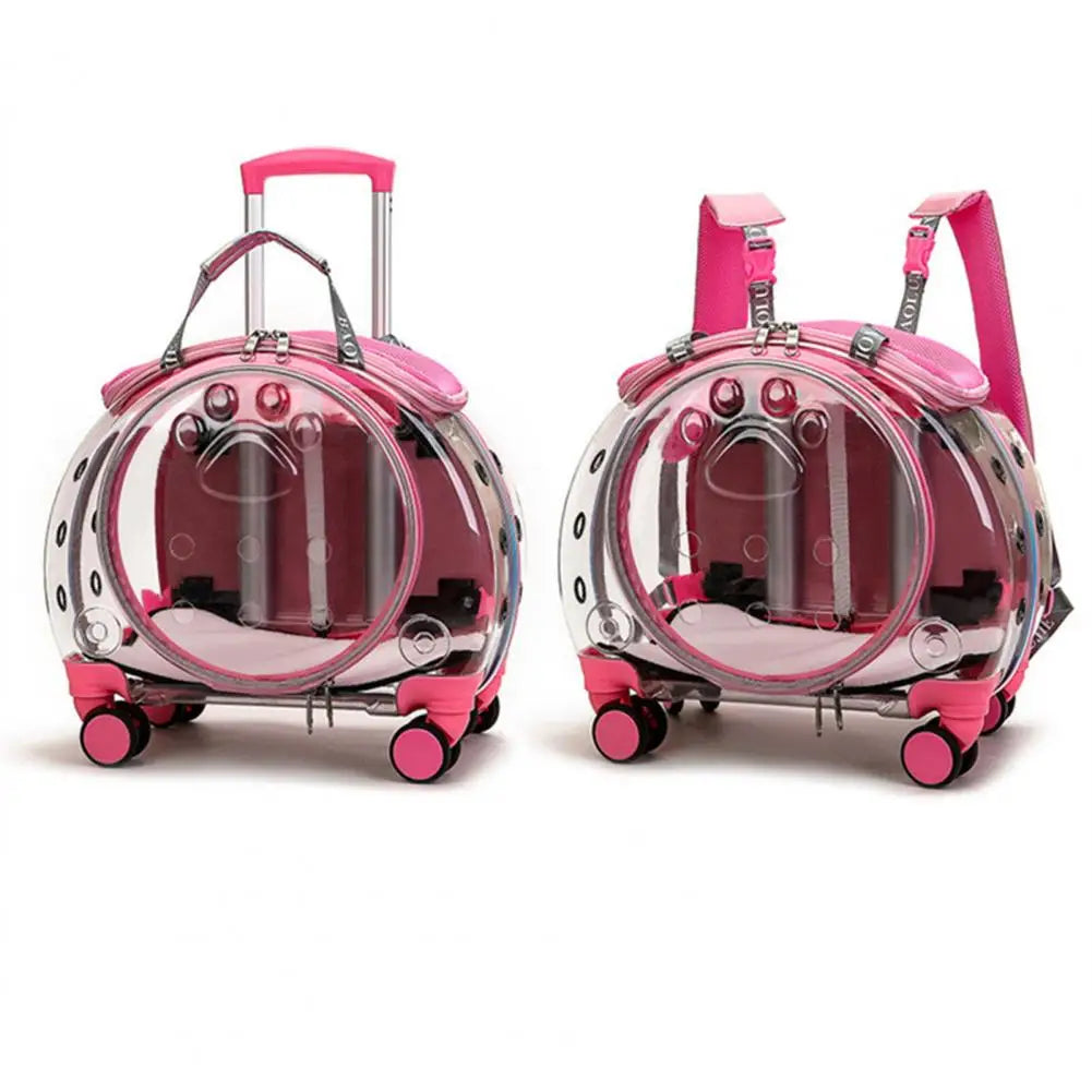 Pet Trolley Case Portable Transparent Cat Bag Multifunctional Pet Backpack
