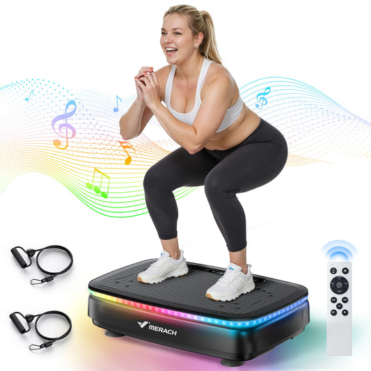 MERACH Vibration Plate Exercise Machine For Workout And Lymphatic Drainage