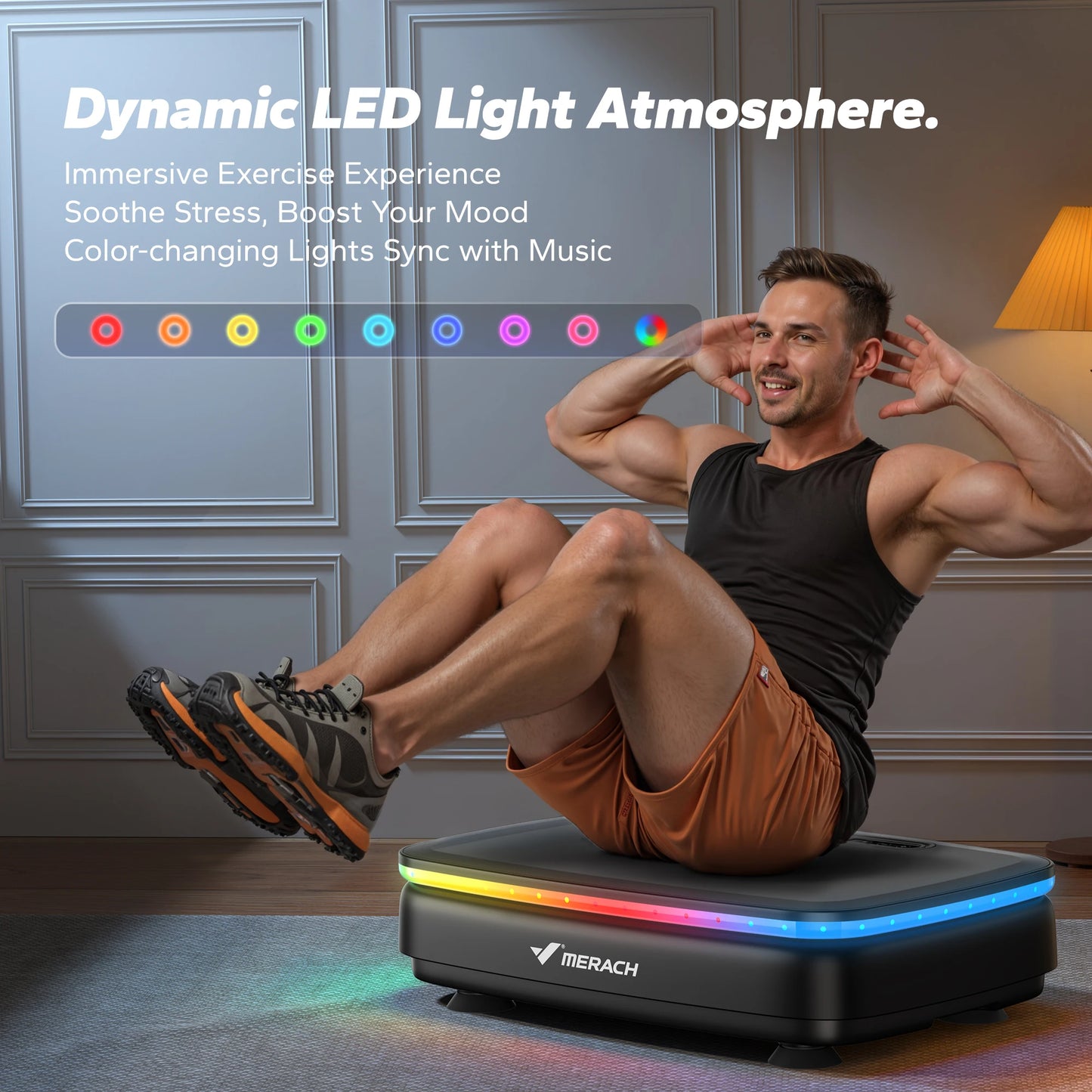 MERACH Vibration Plate Exercise Machine For Workout And Lymphatic Drainage