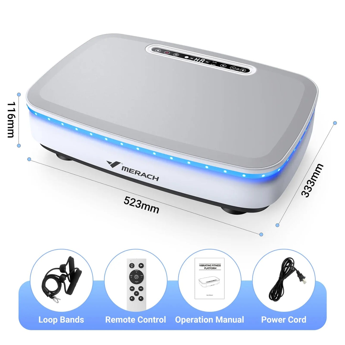 MERACH Vibration Plate Exercise Machine For Workout And Lymphatic Drainage