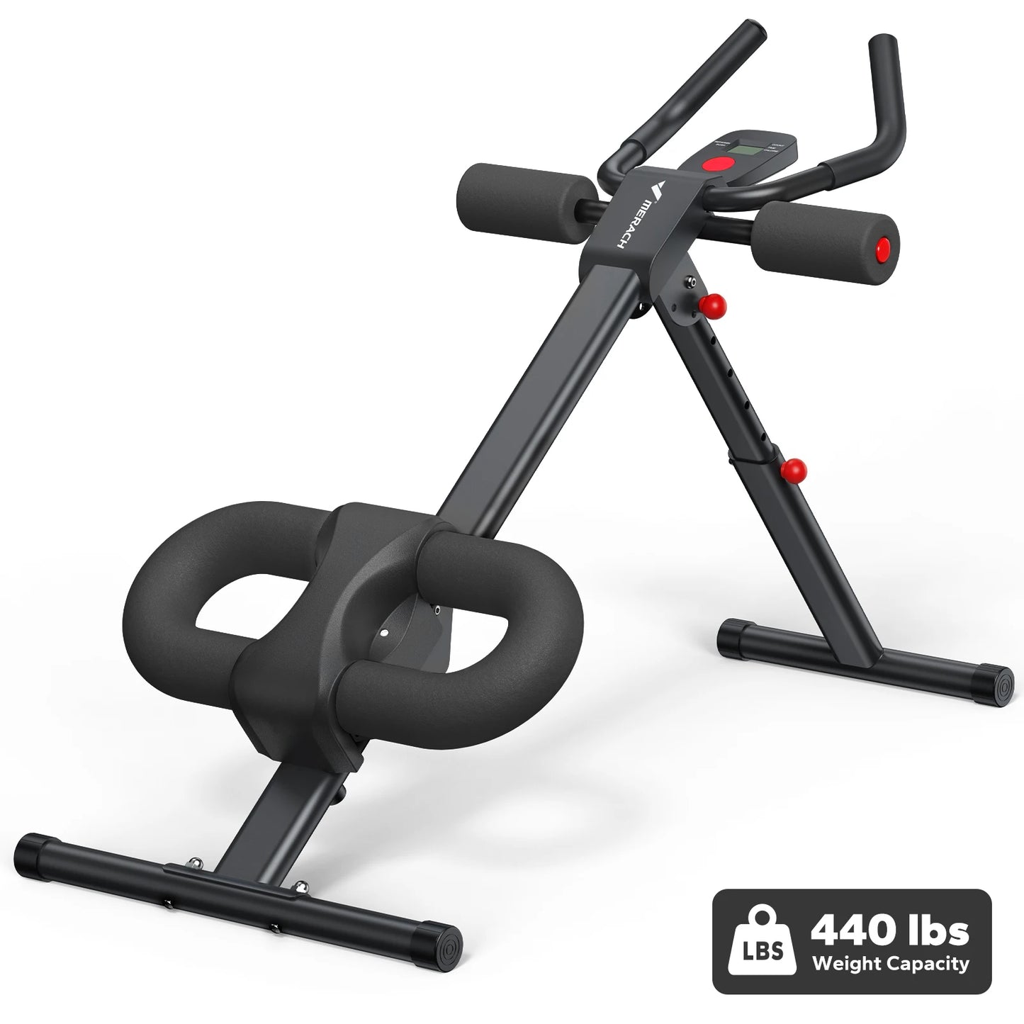 MERACH Ab Machine Adjustable Trainer Foldable Knee Protection System