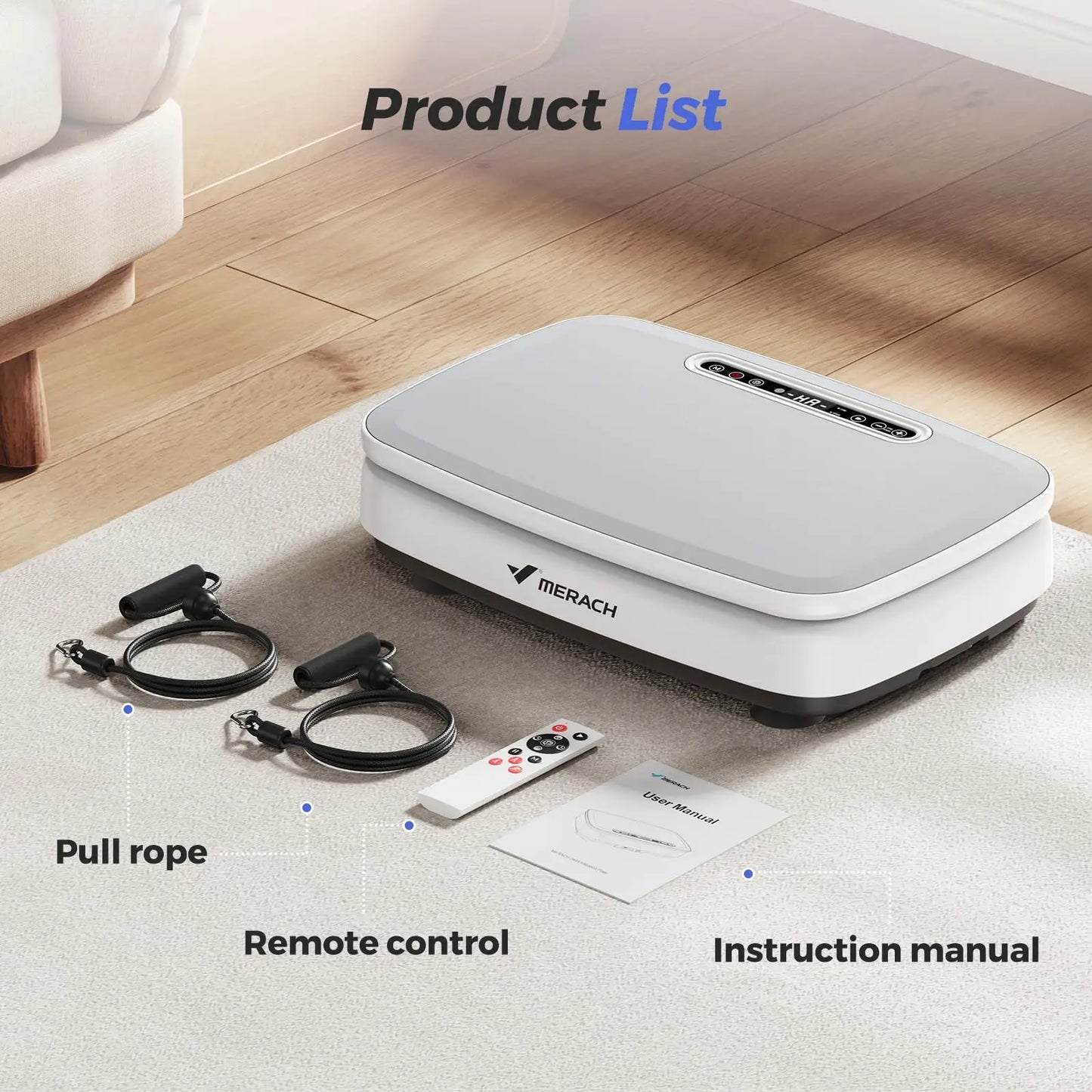 MERACH Vibration Plate Exercise Machine For Workout And Lymphatic Drainage