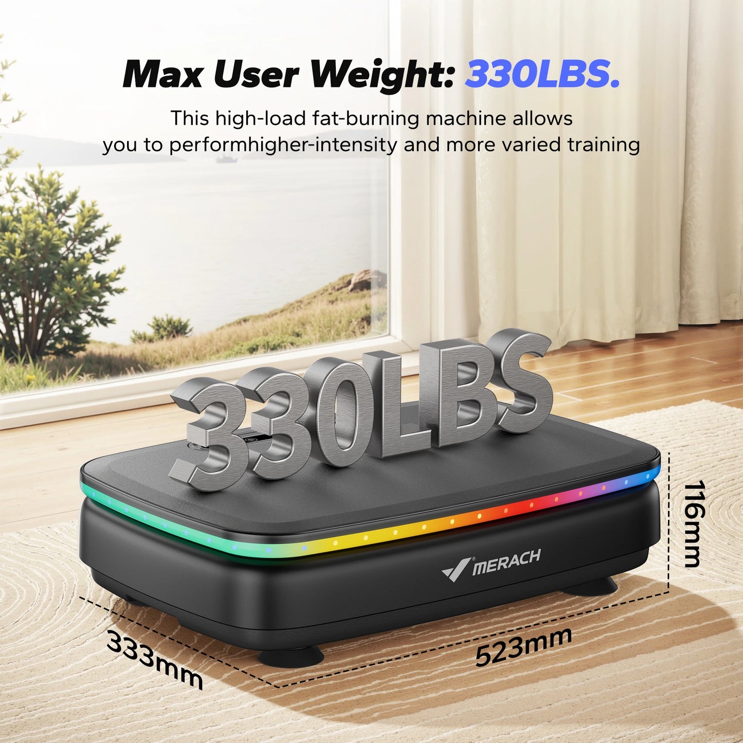 MERACH Vibration Plate Exercise Machine For Workout And Lymphatic Drainage