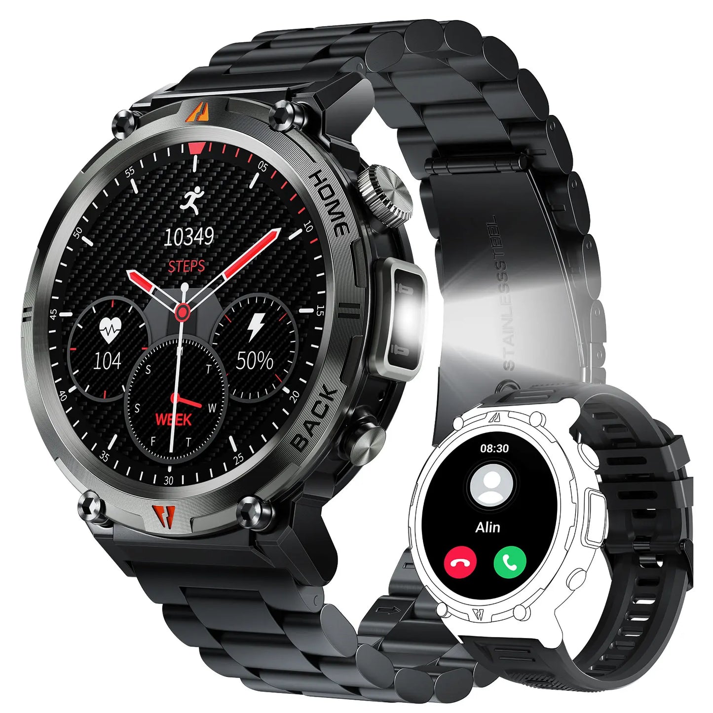 EIGIIS KE3 Bluetooth Smartwatch for Men Heart Rate