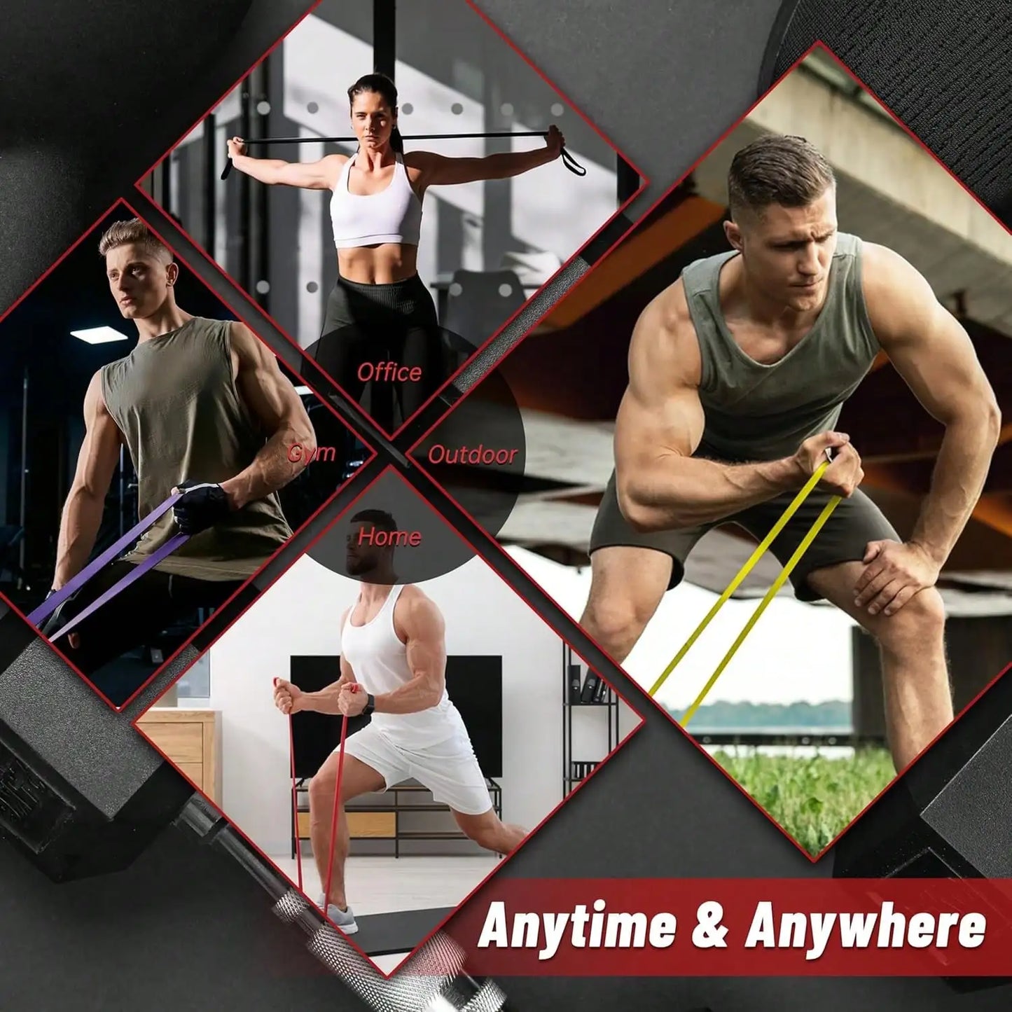 Multifunctional Resistance Bands Set For Pull Ups And Full Body