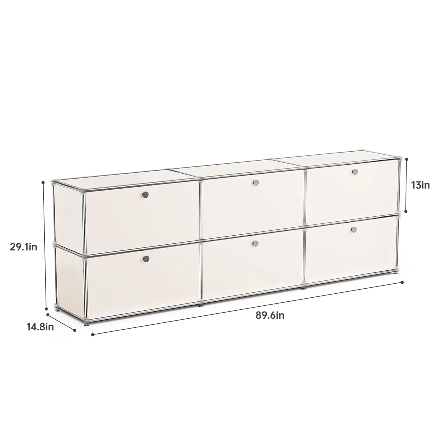 Stainless Steel Storage Cabinet and TV Stand for Living Room