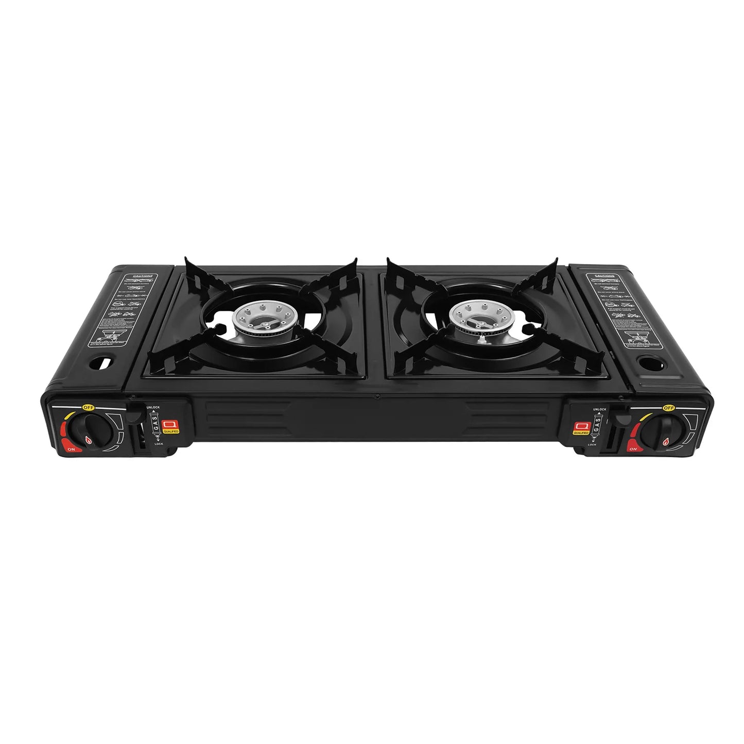 Outdoor Portable Camping Stove Gas Dual Burner With Piezo Ignition