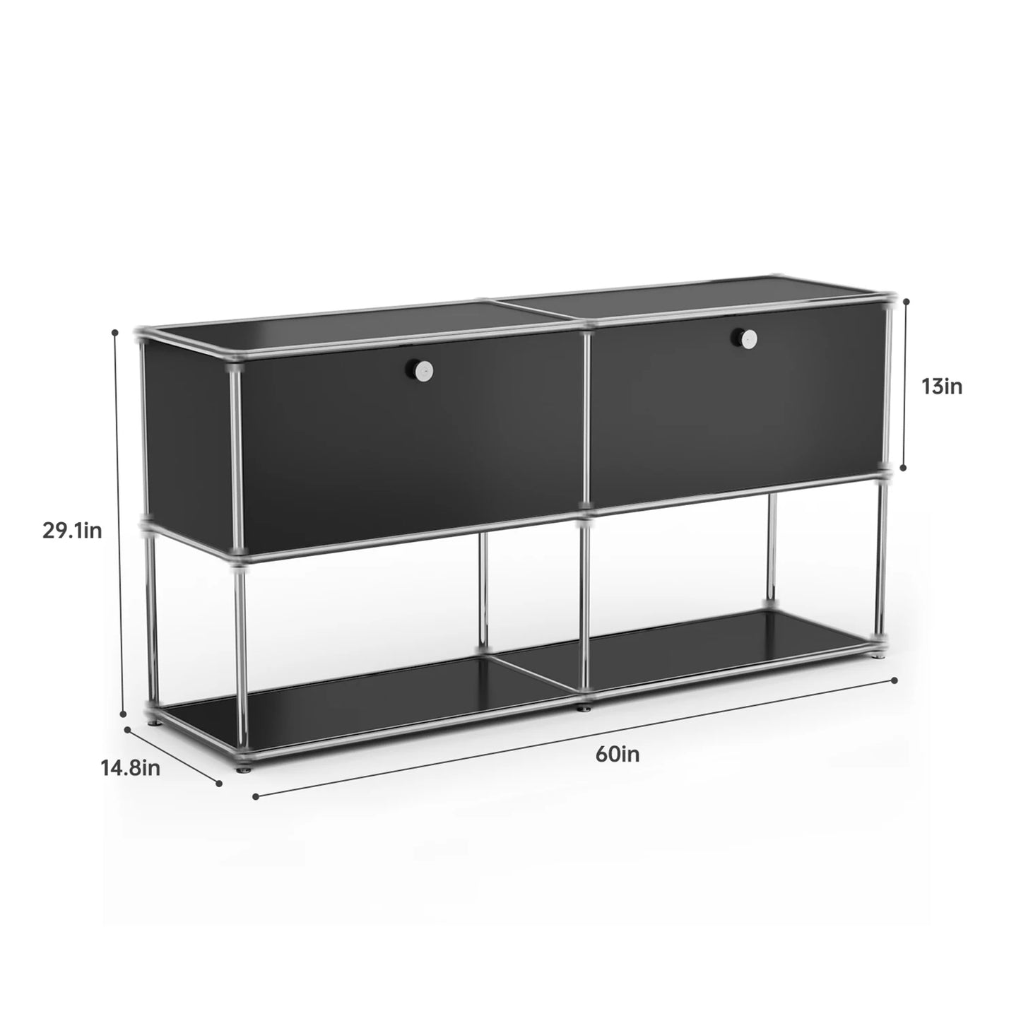 Stainless Steel Storage Cabinet and TV Stand for Living Room