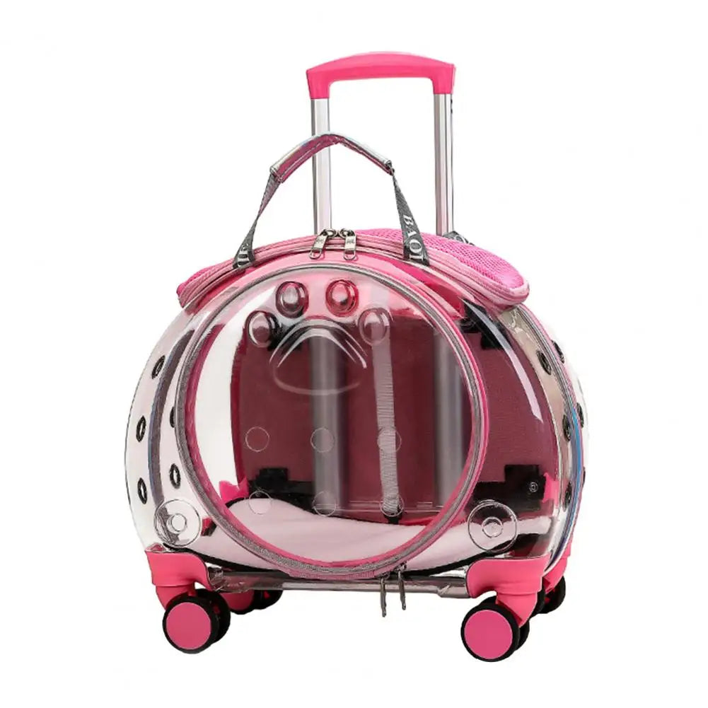 Pet Trolley Case Portable Transparent Cat Bag Multifunctional Pet Backpack
