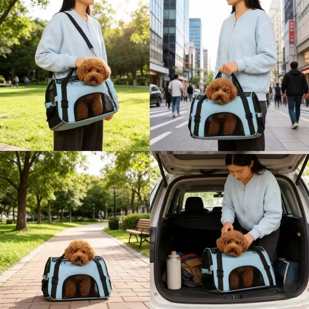 Breathable Mesh Pet Carrier Backpack For Small Dogs And Cats