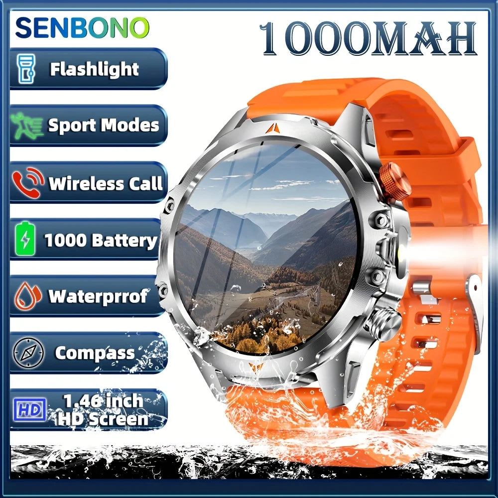 SENBONO AMOLED Smartwatch IP68 Waterproof With 25 Day Battery Life