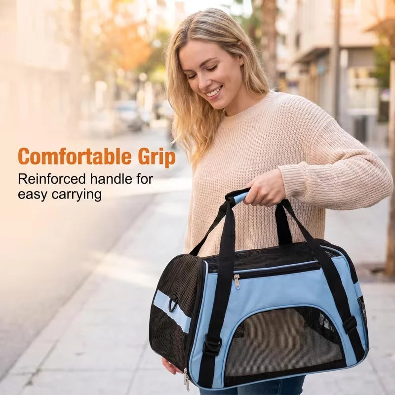 Breathable Mesh Pet Carrier Backpack For Small Dogs And Cats