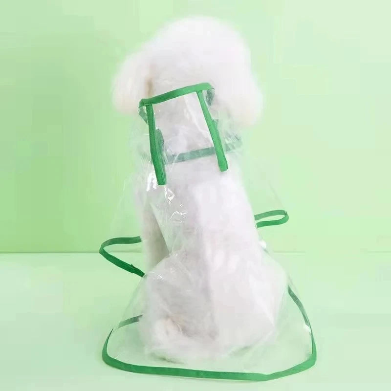 Dog Raincoat Hooded Transparent Waterproof Coat For Dogs