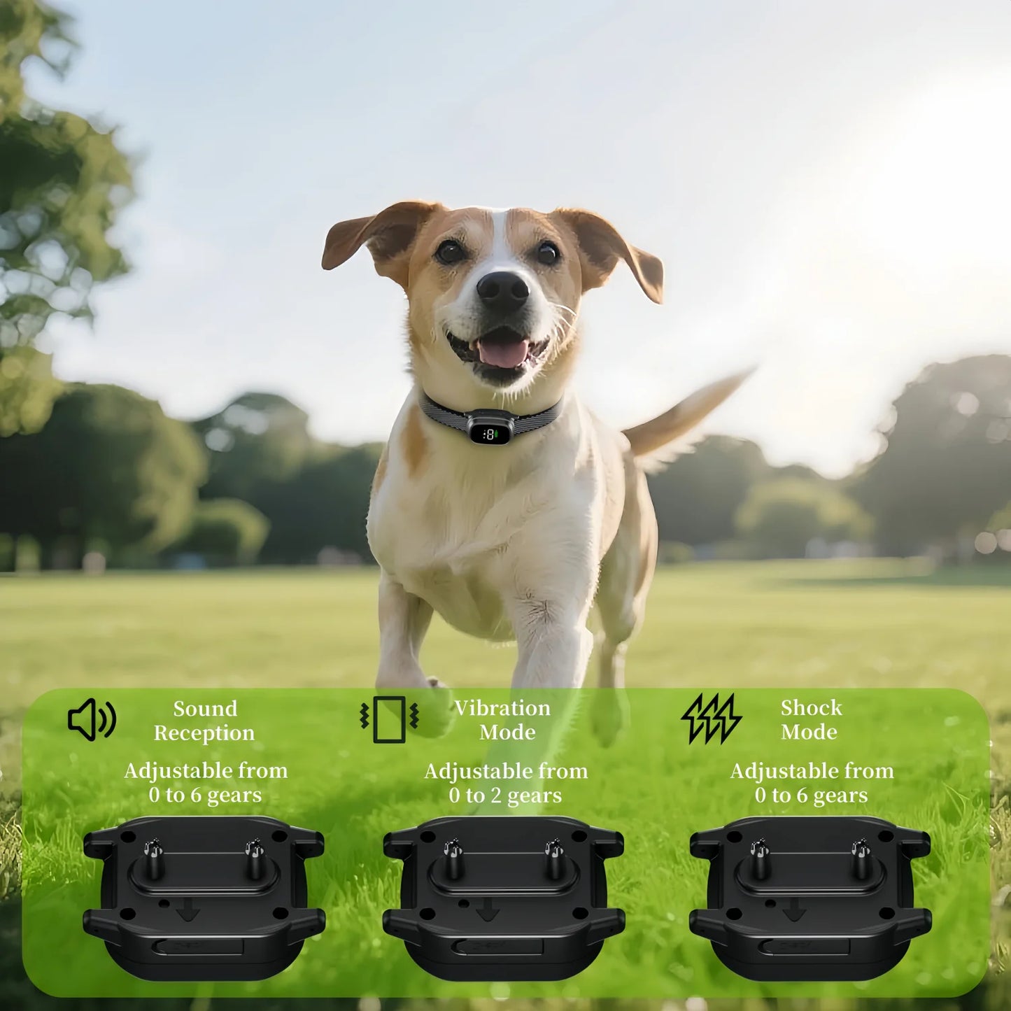Ultrasonic Stop Barking Collar For Dogs USB Rechargeable Training Device