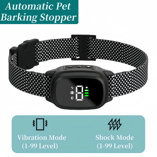 Ultrasonic Stop Barking Collar For Dogs USB Rechargeable Training Device