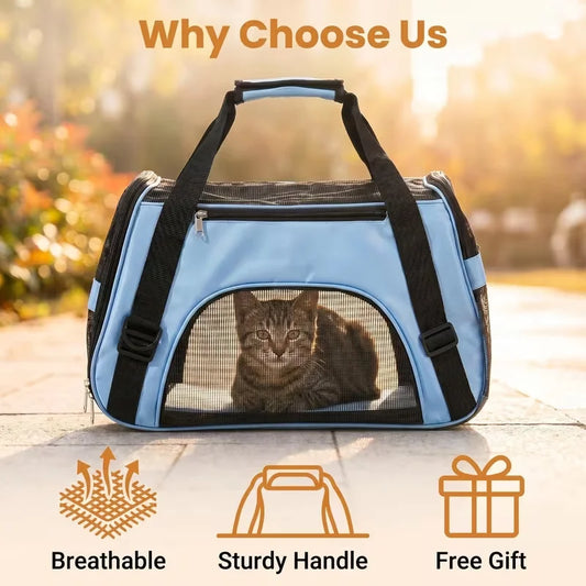 Breathable Mesh Pet Carrier Backpack For Small Dogs And Cats