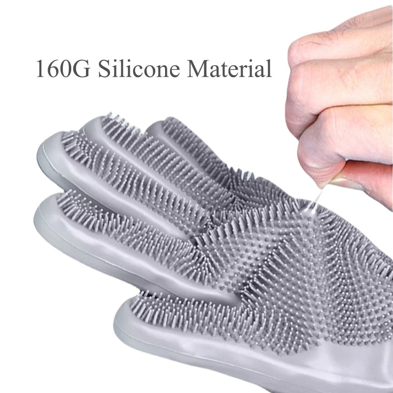 Thicker Pet Grooming Gloves Dog Cat Bathing Cleaning Glove Shampoo Scrubber Soft Silicone Hair Removal Glove Pet Accessories