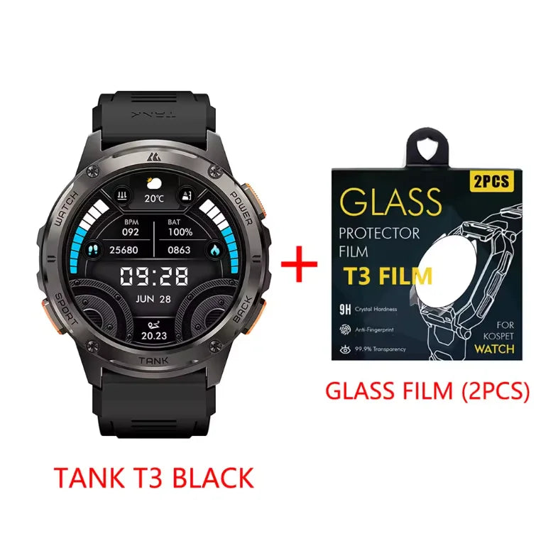 KOSPET Tank T3 AMOLED Smart Watch For Men Call Text