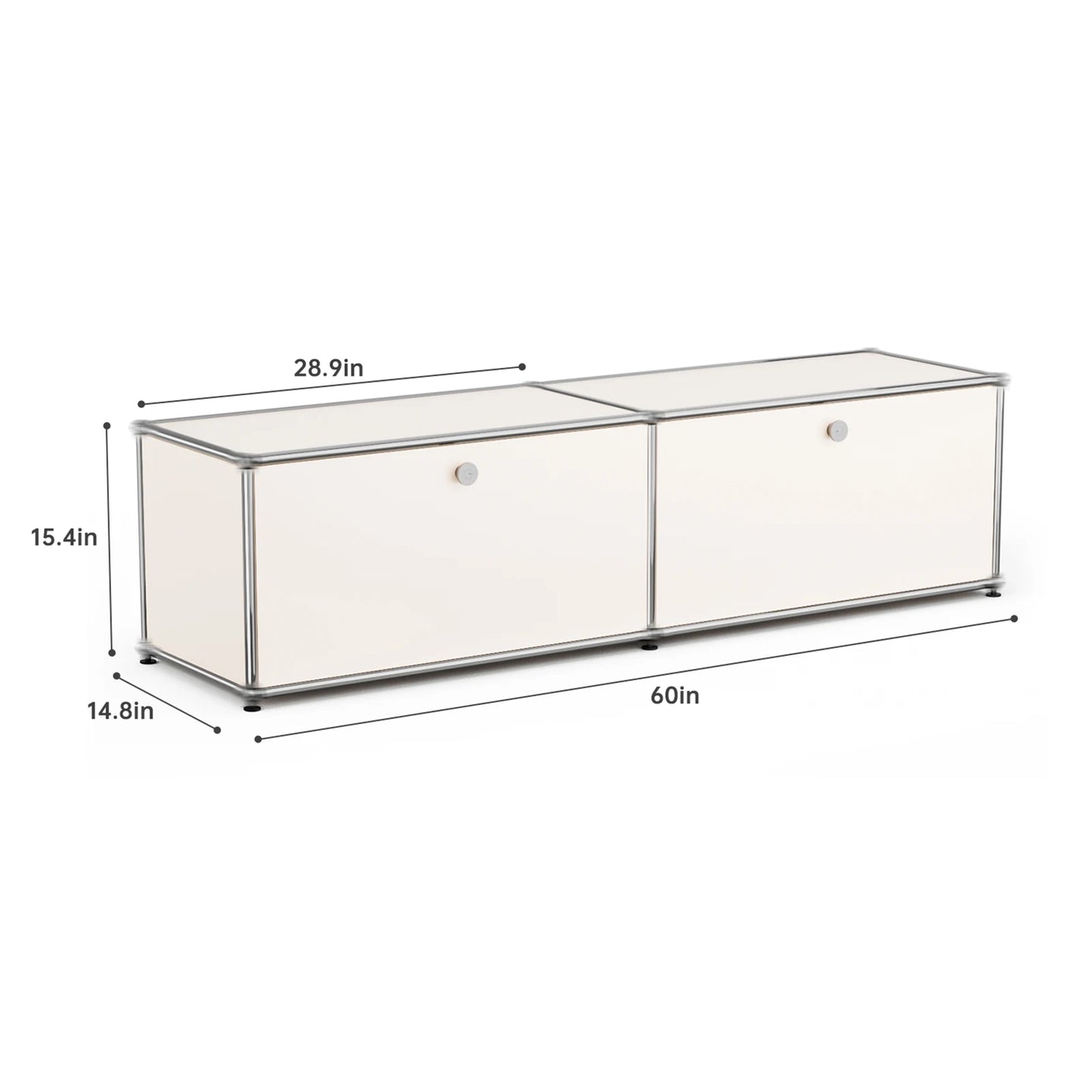 Stainless Steel Storage Cabinet and TV Stand for Living Room