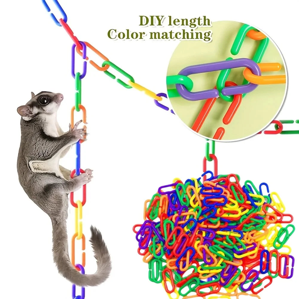 Sugar Glider Climbing Rope Swing Training Toy Plastic Chain