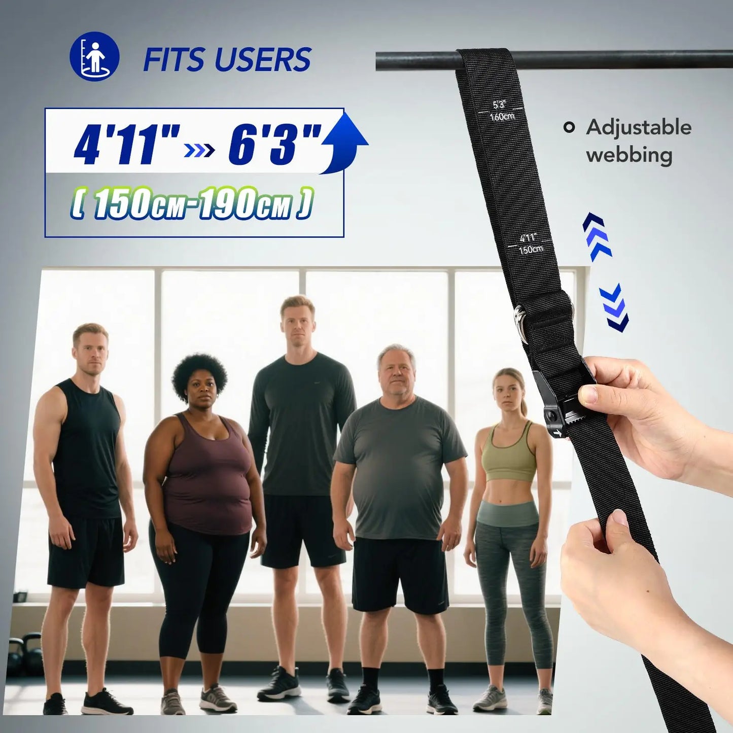 Heavy Duty Pull Up Assist Bands 4x80lbs With Wide Footplate