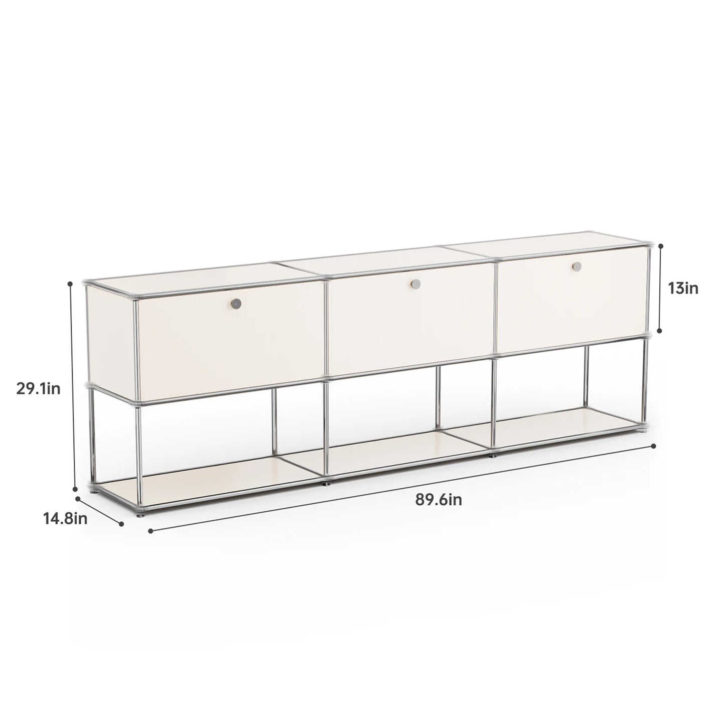 Stainless Steel Storage Cabinet and TV Stand for Living Room