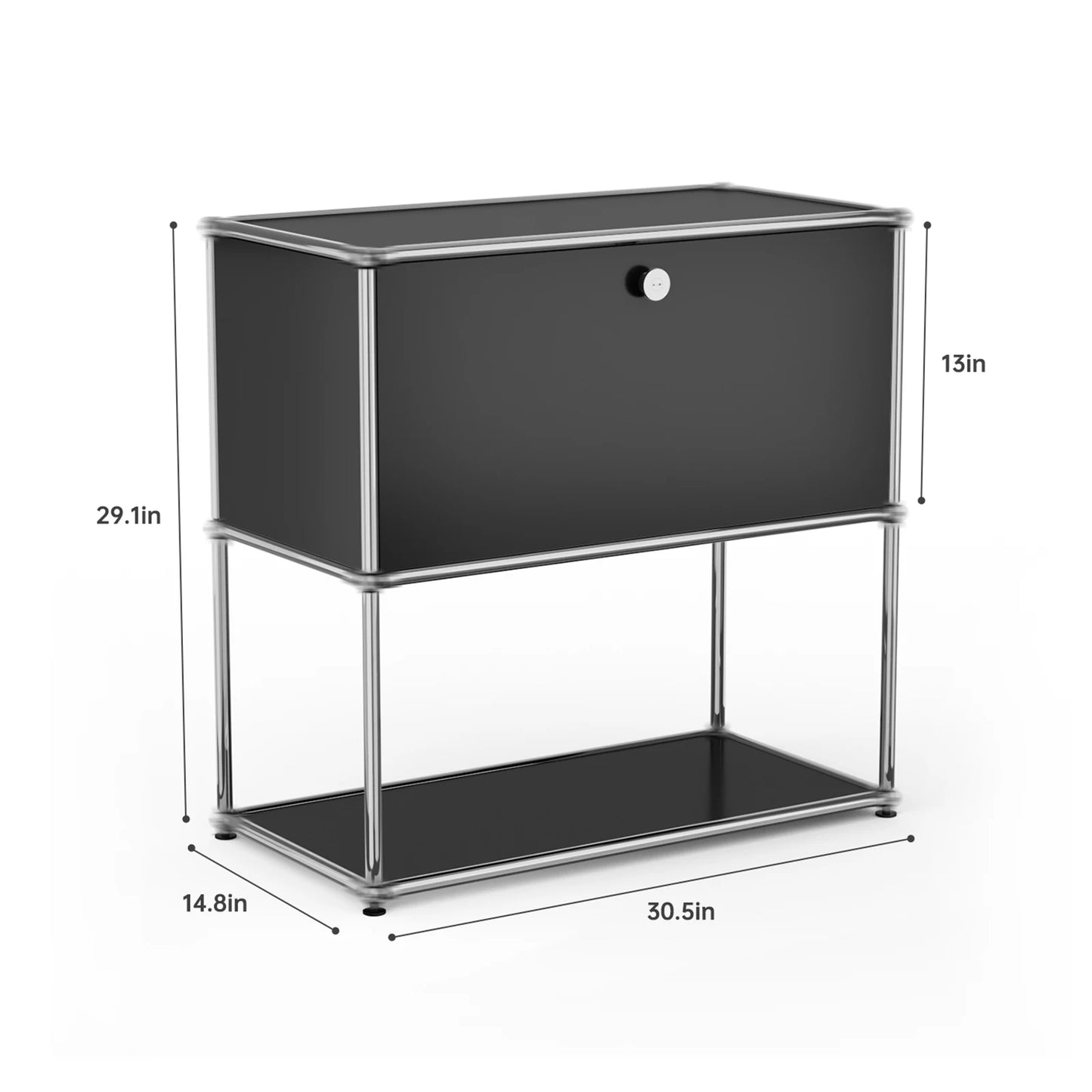 Stainless Steel Storage Cabinet and TV Stand for Living Room