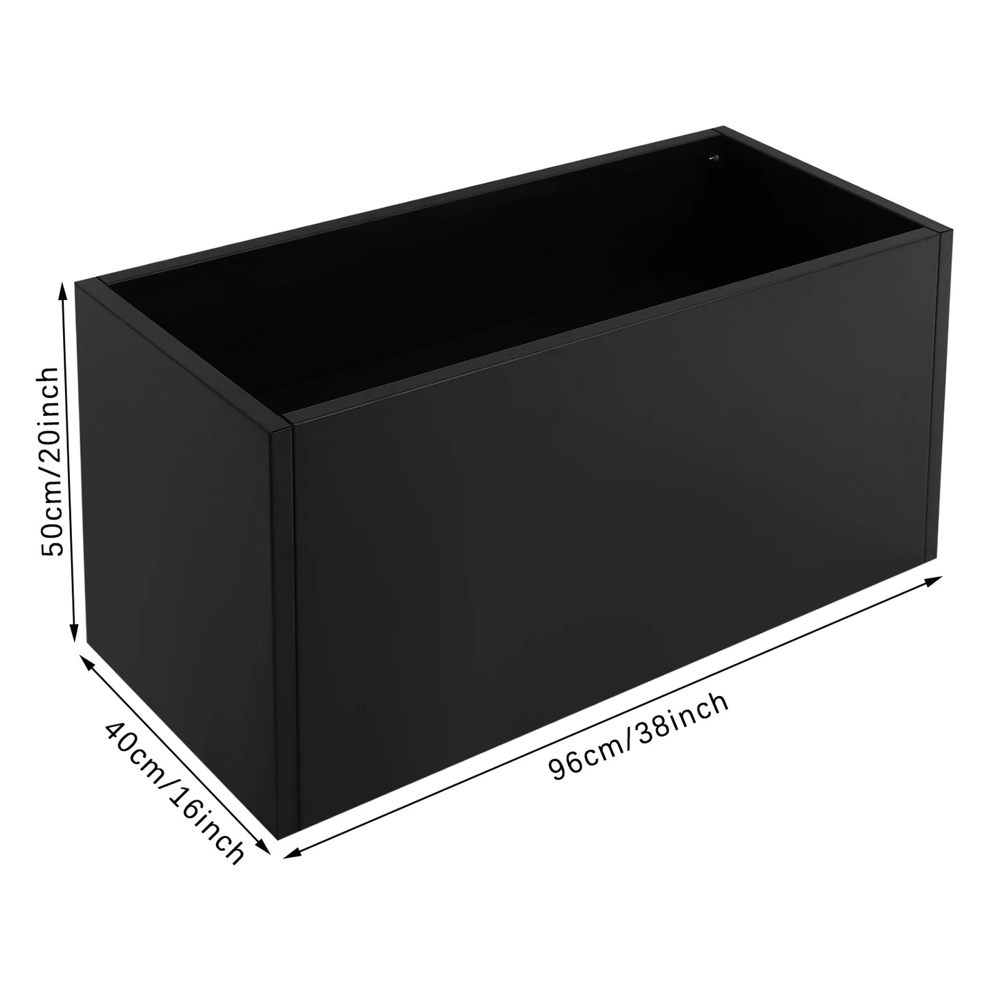 Metal Planter Box With Removable Insert Shelf| 38*16*20in Indoor and Outdoor Raised Garden Planting Box