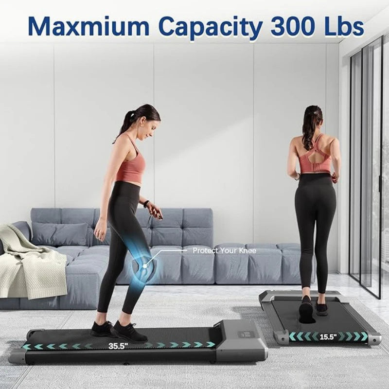 Superun 2-In-1 Treadmill For Home With LCD Display 2.5HP 300 Pounds Capacity