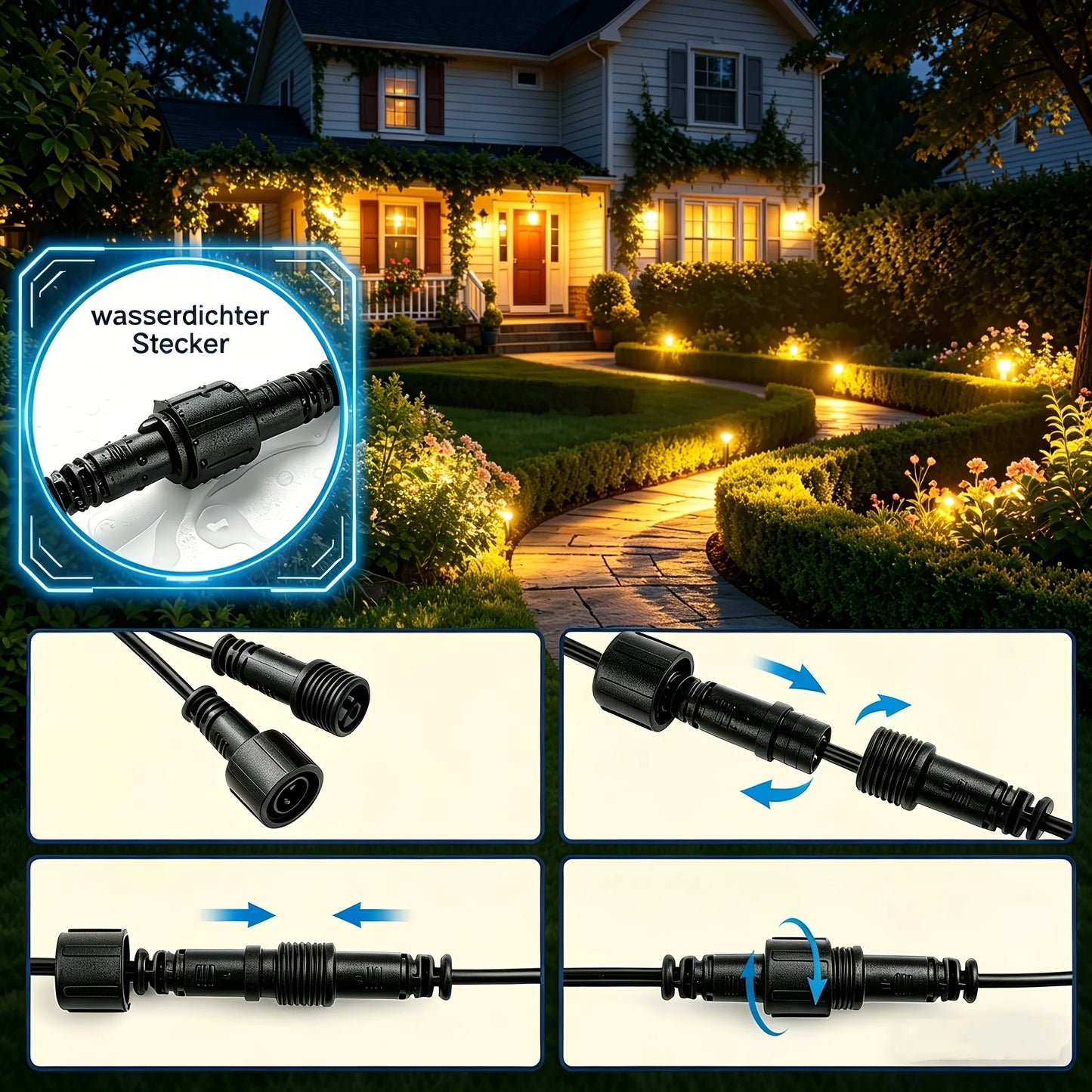 T38 Outdoor Led String Lights - Ip65 Waterproof & Shatterproof Led Patio Lights, Durable Design For Backyard, Garden, Balcony, Commercial/Residential Use, Connectable (50/100/150/200Ft Length), Outdoor Decorative Lighting, He