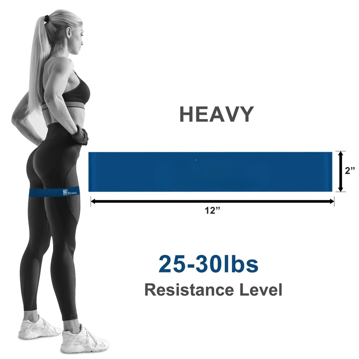 Resistance Loop Bands Set of 10 Heavy Elastic Exercise Bands