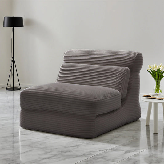 JHK Ergonomic Folding Sofa Bed Living Room Modern Corduroy with Back Lumbar Support Convertible Comfy Sleeper Chair for Bedroom