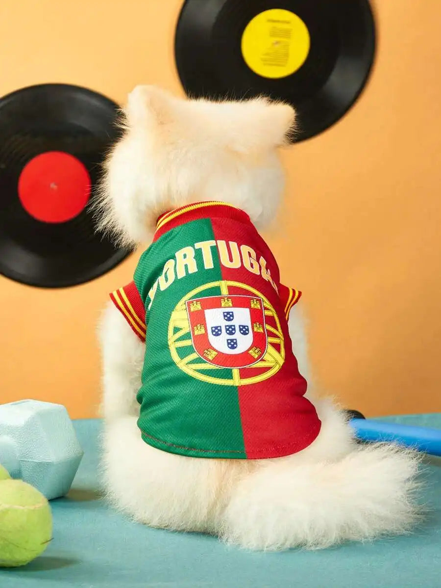 Mexican National Team Style Pet Jersey With English Number Print