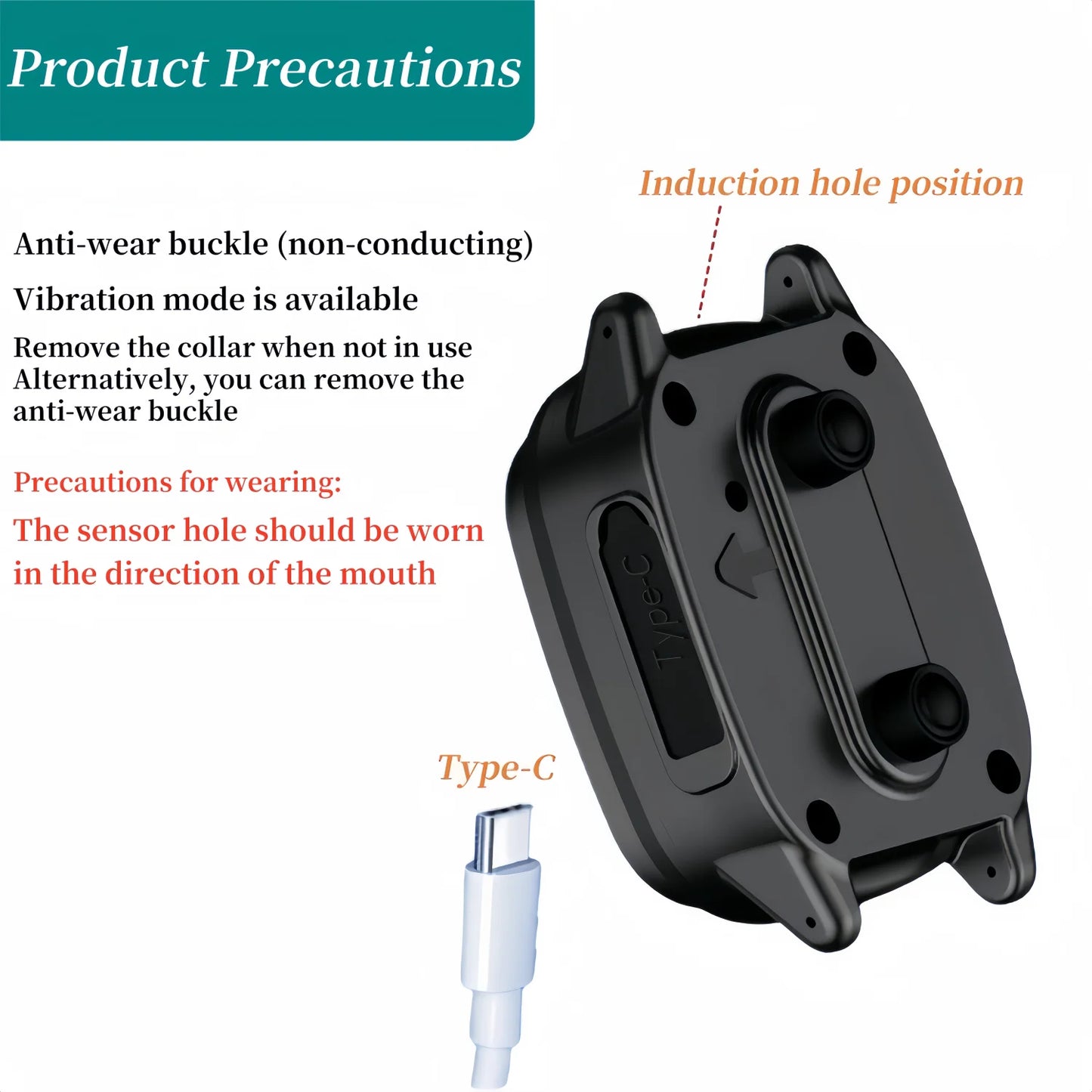 Ultrasonic Stop Barking Collar For Dogs USB Rechargeable Training Device