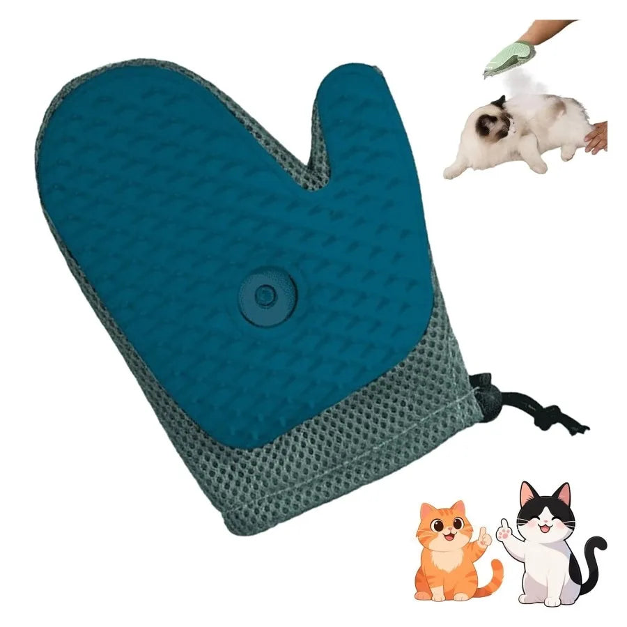 Silicone Grooming Gloves, Anti-Static and Hair-Free, Suitable for Cats and Dogs, Pet Grooming Tools