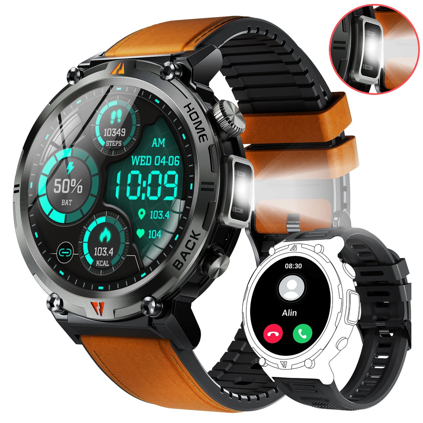 EIGIIS KE3 Bluetooth Smartwatch for Men Heart Rate