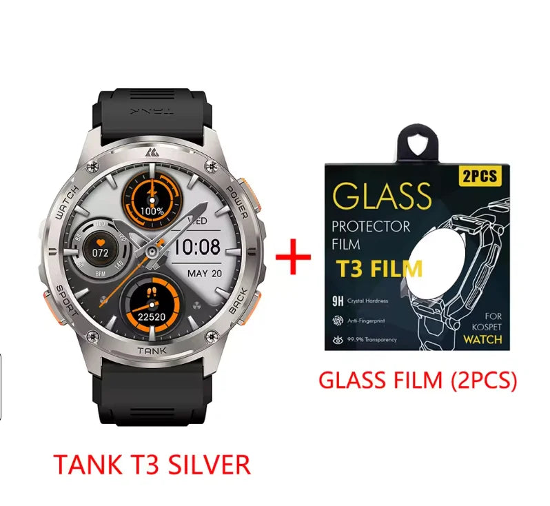 KOSPET Tank T3 AMOLED Smart Watch For Men Call Text