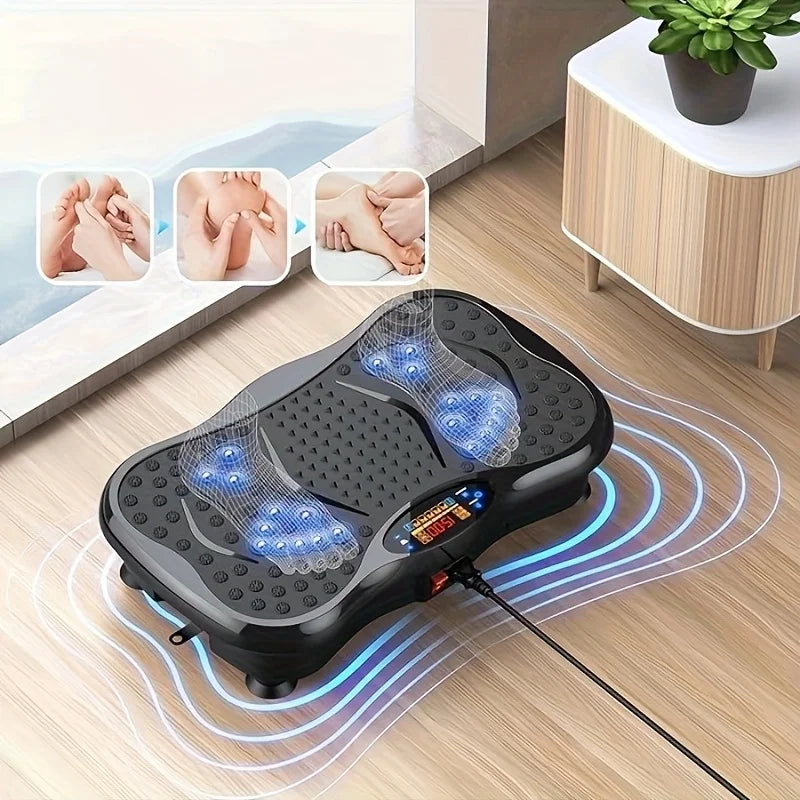 BZEQ Compact Resistance Bands Exercise Machine With Vibration Platform