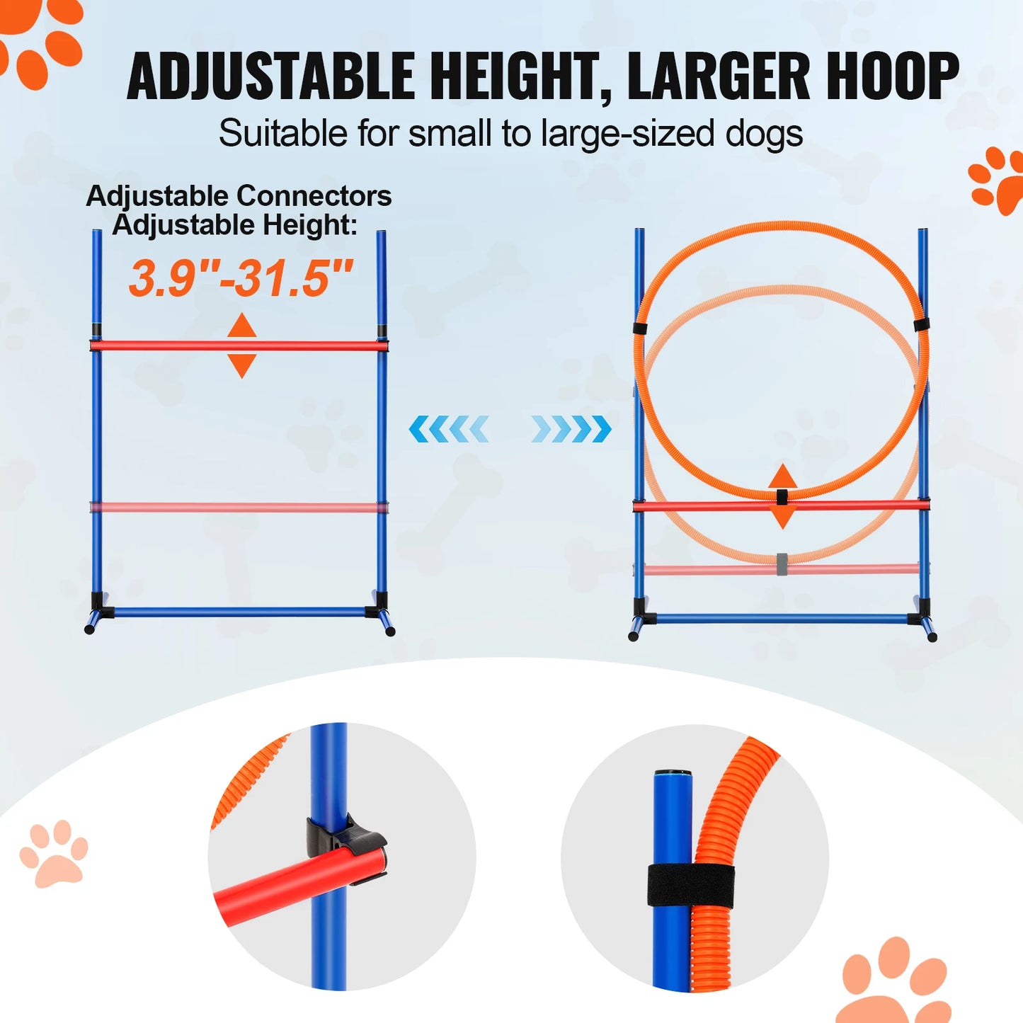 SucceBuy Dog Agility Training Set 4 Piece PVC Hurdle Kit
