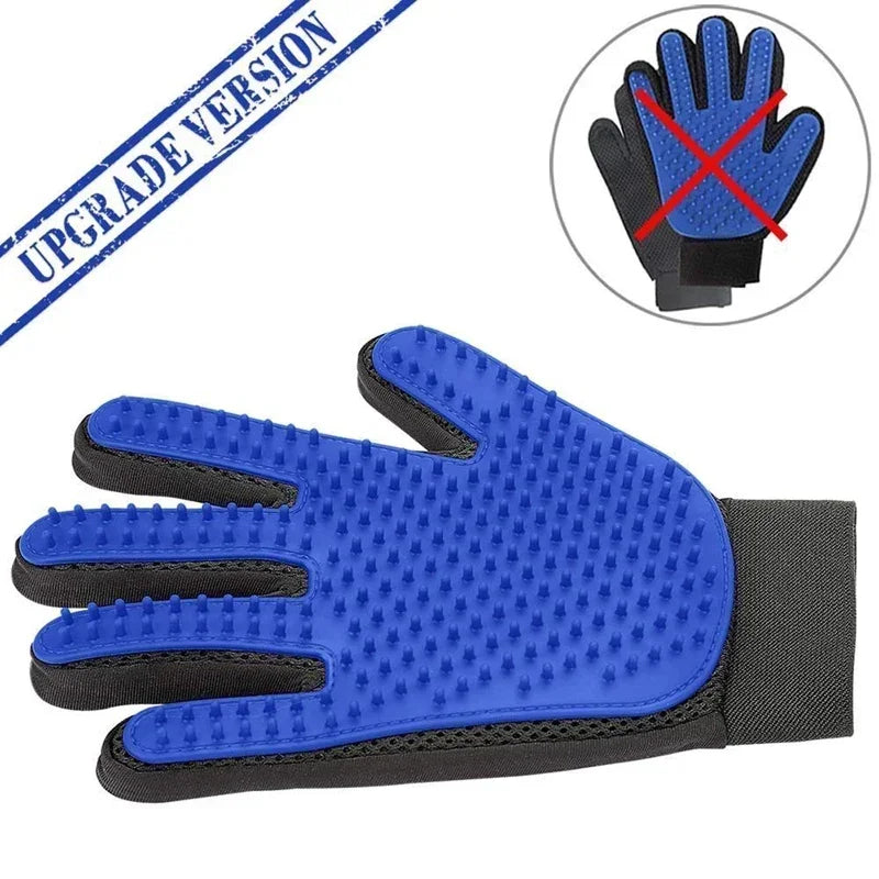 Silicone Pet Grooming Gloves Cats Hair Brush and Comb Gloves To Bathe Dogs Cleaning Hair Removal  for Dog Animal Use Supplies