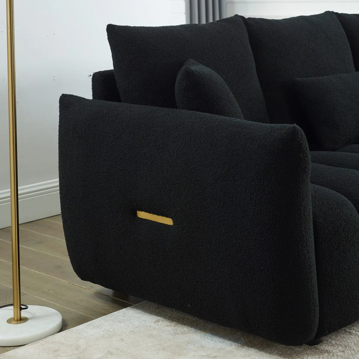 79.5" Boucle 3-Seater Modular Sofa, Modern Plush Cloud Couch for Living Room Small Apartment