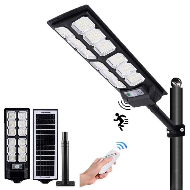 2-Pack Solar Street Lights Outdoor Waterproof 192LED Dusk to Dawn Solar Flood Lights with Motion Sensor Solar Parking Lot Lights