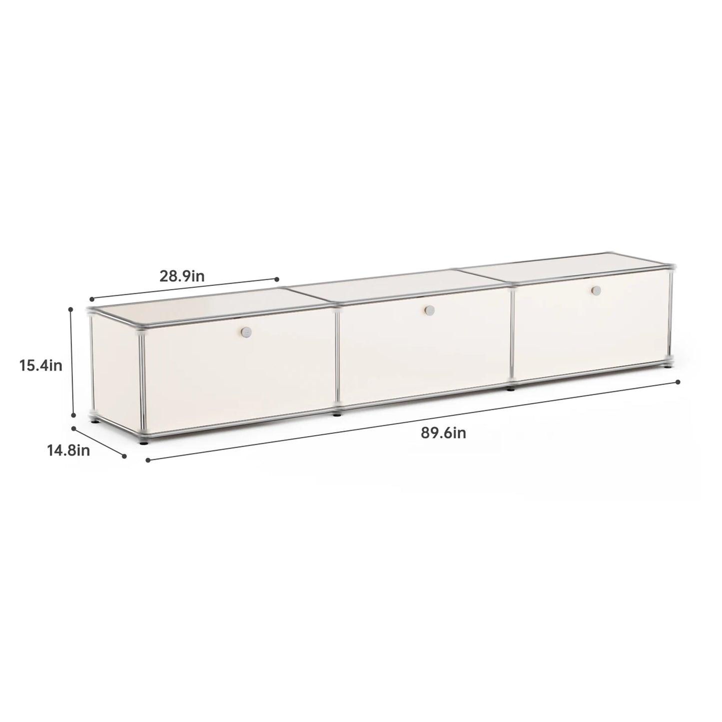 Stainless Steel Storage Cabinet and TV Stand for Living Room