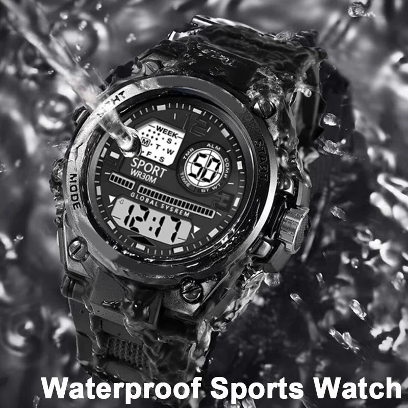 Multifunction Men's Sports Watch Waterproof Luminous LED Digital