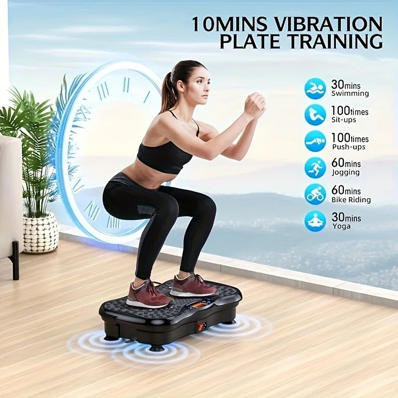 BZEQ Compact Resistance Bands Exercise Machine With Vibration Platform