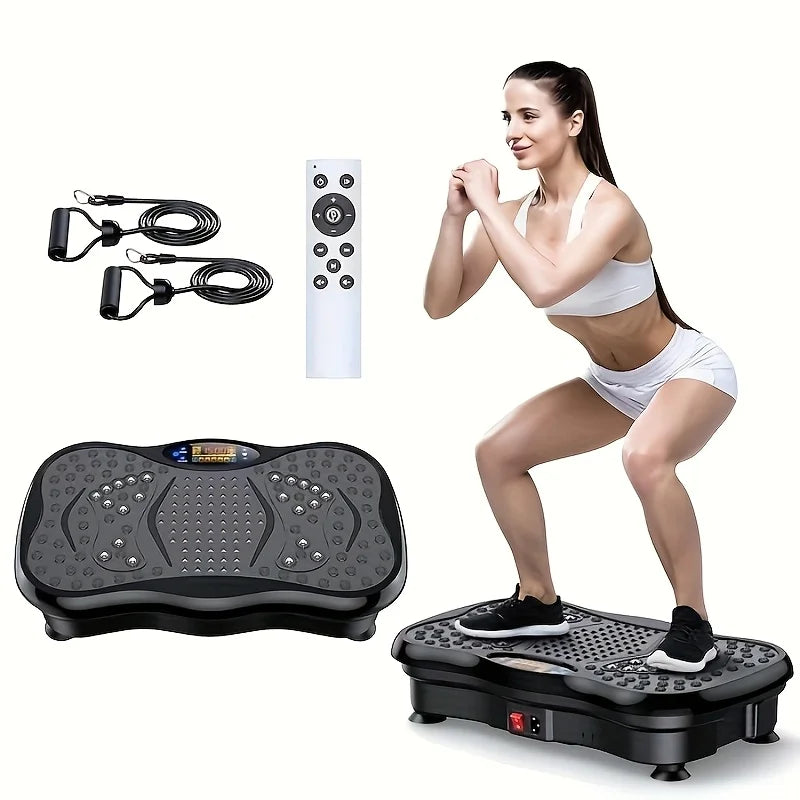 BZEQ Compact Resistance Bands Exercise Machine With Vibration Platform