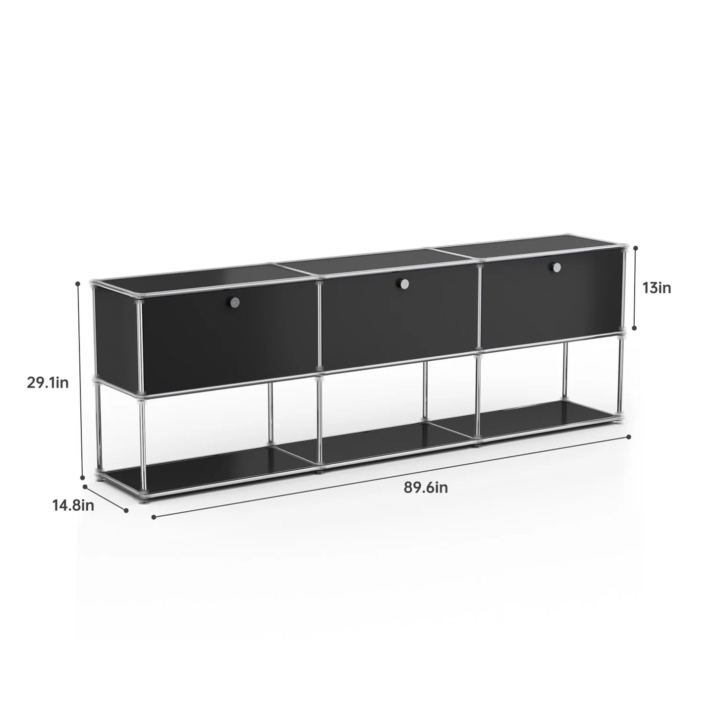 Stainless Steel Storage Cabinet and TV Stand for Living Room