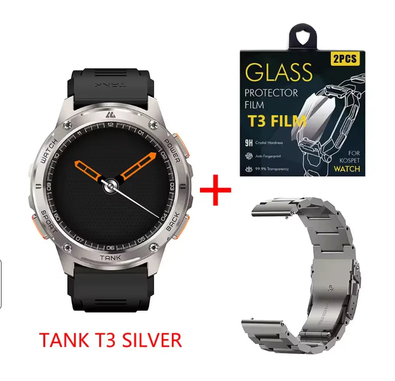 KOSPET Tank T3 AMOLED Smart Watch For Men Call Text