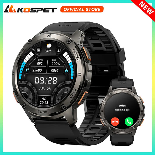 KOSPET Tank T3 AMOLED Smart Watch For Men Call Text