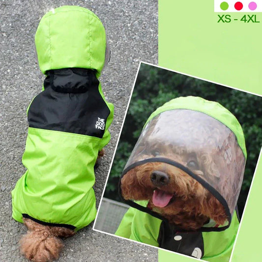 Transparent Hooded Dog And Cat Raincoat Waterproof Jacket